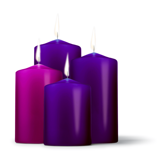 4 storų žvakių rinkinys Adventui
